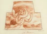 Józef Pankiewicz, ANIOŁ, 1929, sangwina, papier żeberkowany z filigranem MBM