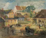Jan Betley, RYNEK W KAZIMIERZU, 1941, olej, płótno
