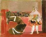 CYRK by Rajmund Kanelba, przed 1954, olej, płótno, sold Oct 2008