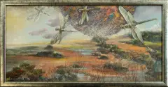 Łąkowy patrol by Grzegorz Lewacki, 2008, akryl, olej, płótno, sold Sep 2008