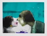 Adam Małek, Bez tytułu, 1989, akwaforta, akwatinta barwna, papier,