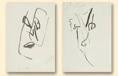 Jerzy Panek, Portret, 1995, tusz, pędzel, papier
