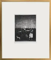 Jacek Gaj, AUTO DA FÉ, 1967, akwaforta, akwatinta, papier
