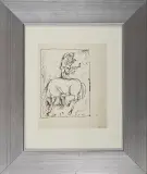 Eugeniusz Markowski, Woltyżerka, 1973, tusz pióro, papier kremowy
