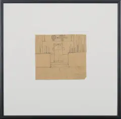 Jerzy Nowosielski, Szkic polichromii kościelnej, 1947, ołówek, papier kremowy