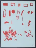 Bez tytułu by Jan Tarasin, 1990, serigrafia barwna, papier, sold Aug 2008