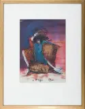 Alicja Wahl, Dwie, 1995, akwarela, tusz, pastel, papier