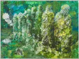 Poza panteonem by Mira Żelechower-Aleksiun, 1994, olej, gwasz, płótno nakl. na karton, sold Jul 2008