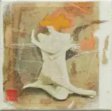 Anna Mikke, AKT, 2005, collage, papier naklejony na płótno