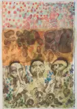 TRĘBACZE by Jan Lebensztejn, litografia barwna, papier, sold Jun 2008