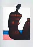 AKT by Jerzy Nowosielski, 1997, serigrafia barwna, papier jasnoszary, sold Jun 2008