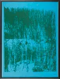 TRZCINY by Jan Tarasin, 1990, serigrafia jednobarwna, papier jasnoniebieski, sold Jun 2008