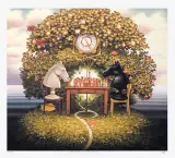 PARTIA NA WYSPIE by Jacek Yerka, 2006, giclée, papier, sold Jun 2008