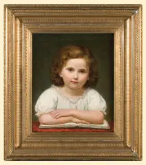 Augusta Ludwig, DZIEWCZYNKA NAD KSIĄŻKĄ, 1865, olej, płótno