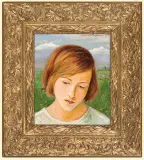 GŁÓWKA DZIEWCZYNKI by Vlastimil Hofman, 1926, olej, płótno naklejone na tekturę, sold Jun 2008