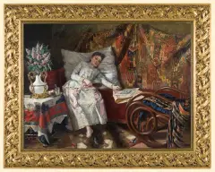 ODPOCZYNEK by Aleksander Augustynowicz, 1890, olej, płótno, offered Jun 2008