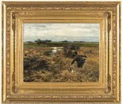 Alfred Wierusz-Kowalski, MYŚLIWI - SITOWIE, ok. 1890, olej, płótno