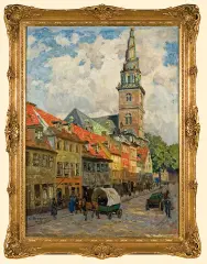 Otto Paul Bredow, STARY BERLIN, 1927, olej, płótno