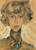 Portret kobiety (Jadzia?) by Stanisław Ignacy Witkiewicz, 1927, pastel, papier, sold Jun 2008