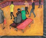 Józef Czapski, NA WYSTAWIE W PETIT PALAIS, 1972, olej, płótno