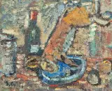Jan Cybis, MARTWA NATURA Z ZAJĄCEM, 1969-1970, olej, płótno
