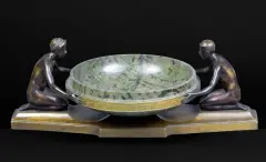 Ernst Seger, PATERA, 1910, brąz patynowany, kamień