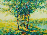 Zdzisław Otello Horodecki, Droga w Powsinie (plener), 2006, olej, płótno
