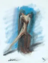 Alicja Wahl, PIETA, 1989, pastel, papier