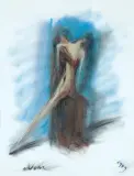 Alicja Wahl, PIETA, 1989, pastel, papier