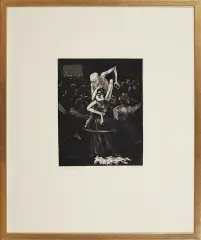 Jacek Gaj, Auto da fé, 1967, akwaforta, akwatinta, papier