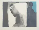 Halina Chrostowska, Głowa I, 1987, serigrafia barwna, papier