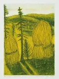 Andrzej Tadeusz Kotkowski, Beskidy, 2008, akwaforta barwna, papier
