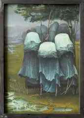 Antoni Kowalski, MODLITWA NIEBIESKA II, olej, płótno