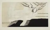 Edmund Piotrowicz, Białe drzewo, 1988, sucha igła, mezzotinta barwna, papier kremowy