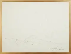 Andrzej Wajda, Pejzaż z Aix-en-Provence, 1978, ołówek, papier kremowy
