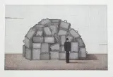 Podróżny by Joanna Wiszniewska-Domańska, 1999, technika mieszana, sold Apr 2008