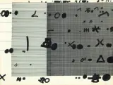 Jan Tarasin, ZAPISY, 1981, tusz pióro, papier kremowy