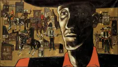Benon Liberski, WESTERN, 1965, olej, płótno