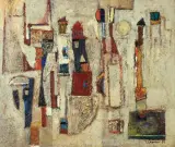 Tadeusz Lapinski, BEZ TYTUŁU, 1956, olej, płótno