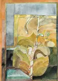 Barbara Szubinska, KOMPOZYCJA ORGANICZNA, 1988, akwarela, gwasz, papier