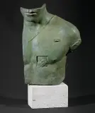 ASKLEPIOS by Igor Mitoraj, 1988, brąz patynowany na zielono, sold Apr 2008
