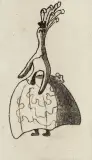 Maria Jarema, KOBIETA W KRYNOLINIE, 1950-1951, monotypia, papier