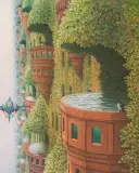 HYDROTERAPIA by Jacek Yerka, 2008, pastel, papier, sold Apr 2008