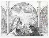 Giennadij Olijnik, Guliwer, z cyklu Statek głupców, 1991, akwaforta, papier