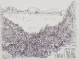 Stanisław Paweł Pyra, Nad jeziorem, 2006, długopis, papier kremowy