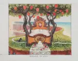 Śniadanie do łóżka by Jacek Yerka, 2005, kredki barwne, ołówek, gwasz biały, papier, sold Mar 2008