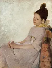Olga Boznańska, ZADUMANA DZIEWCZYNKA, 1889, olej, płótno