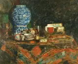 Hans Kolitz, MARTWA NATURA Z ANTYKAMI, 1912, olej, płótno