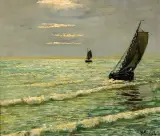 Wilhelm C. Mosblech, KUTRY, lata 20. XX w., olej, tektura