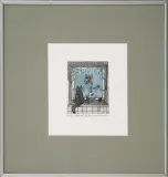 Marian Paweł Bocianowski, Nocką, 1995, akwaforta barwna, papier